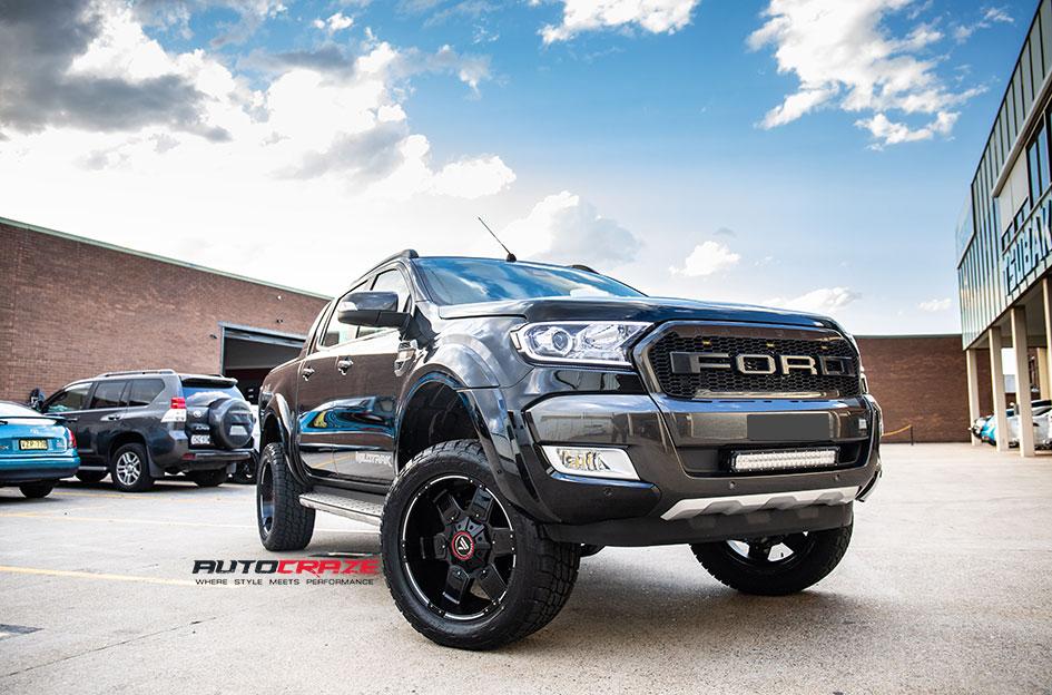 FORD RANGER AB811 SATIN BLACK GLOSS INSERTS